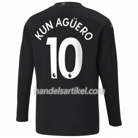 Manchester City Sergio Agüero 10 Auswärts Trikotsatz 2020/21 Langarm